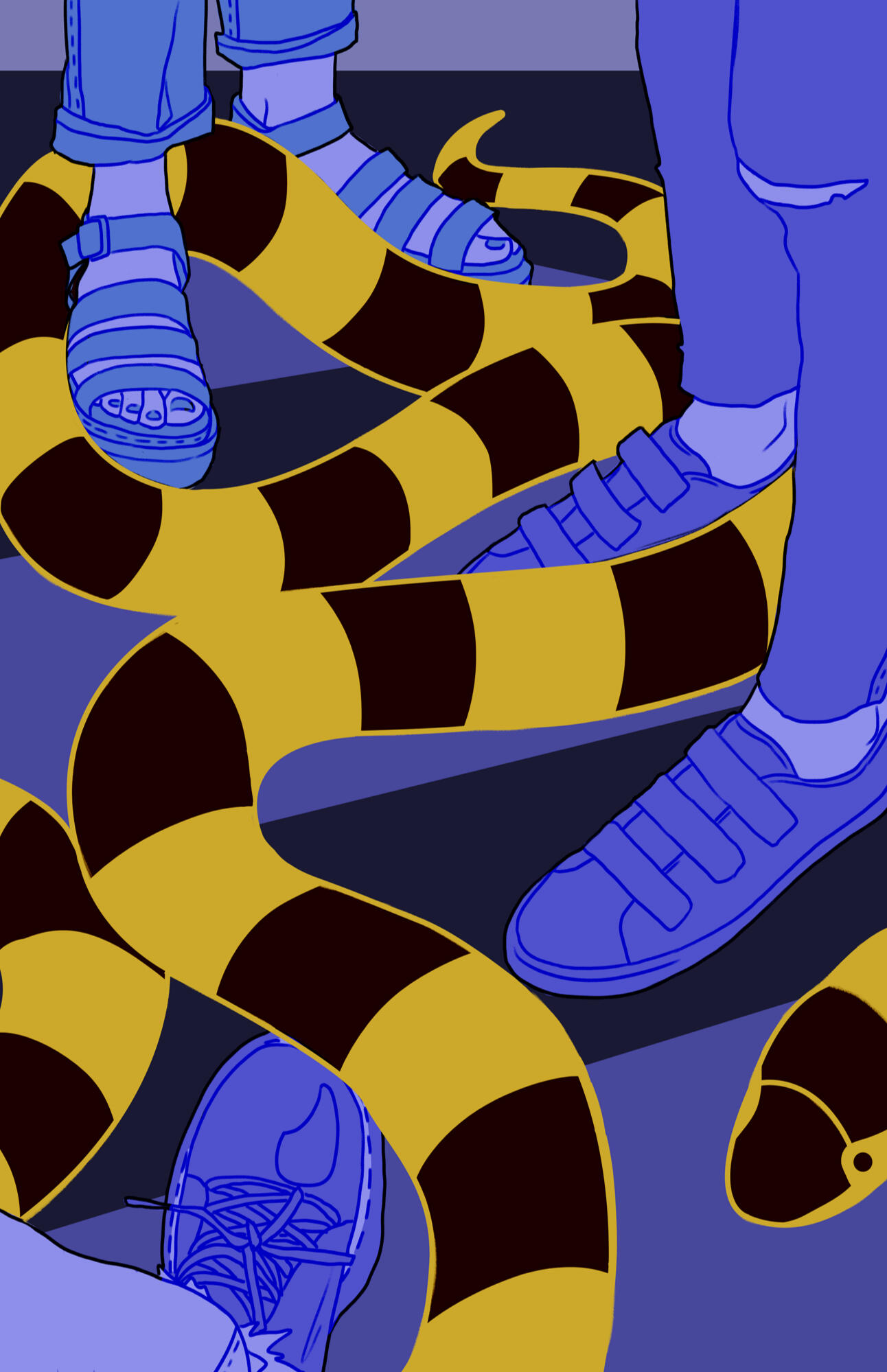 &quot;Snakes in Seoul&quot; Editorial Illustration